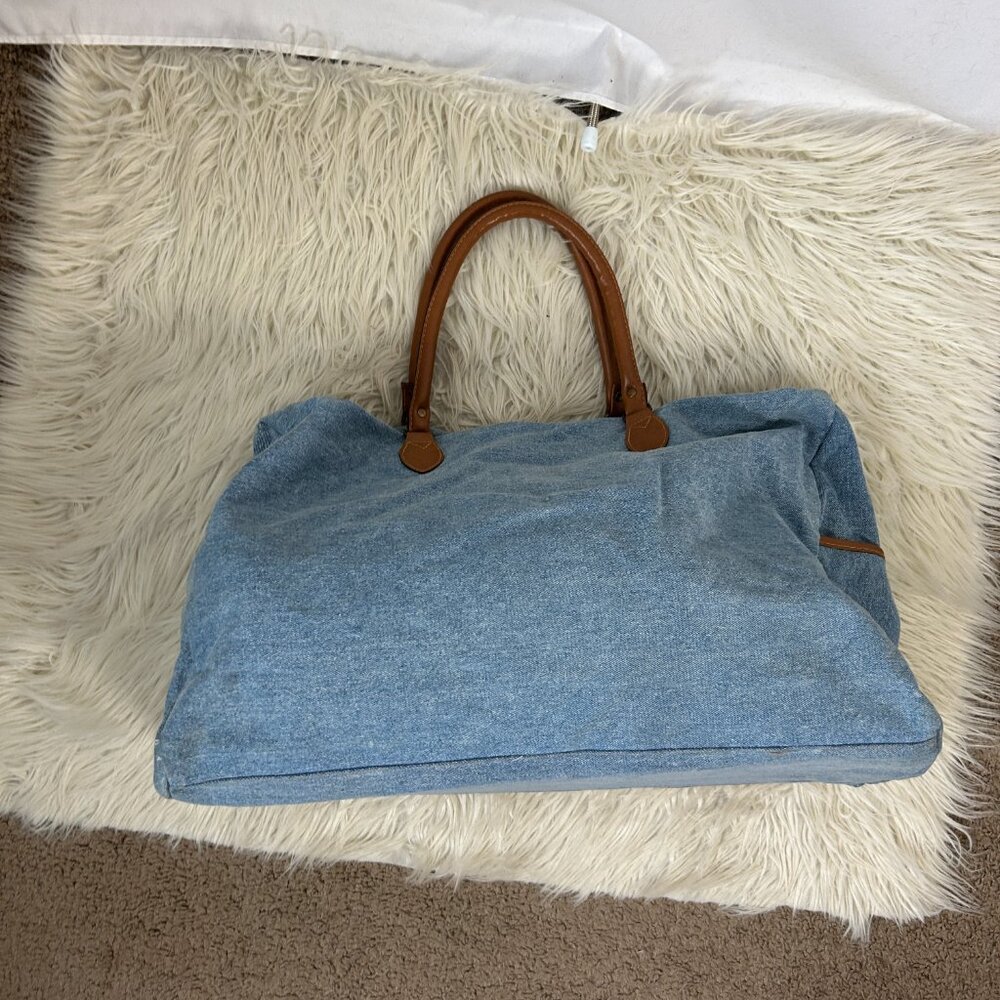 Vintage Mickey Mouse Denim Duffle Travel Gym Bag - Picture 3 of 7